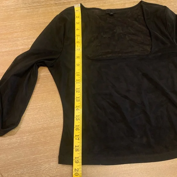 NBD Black Sheer Long Sleeve Top - Picture 4 of 9